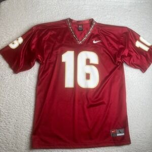 Vintage Florida State Nike men's red white football jersey #16 Seminoles L